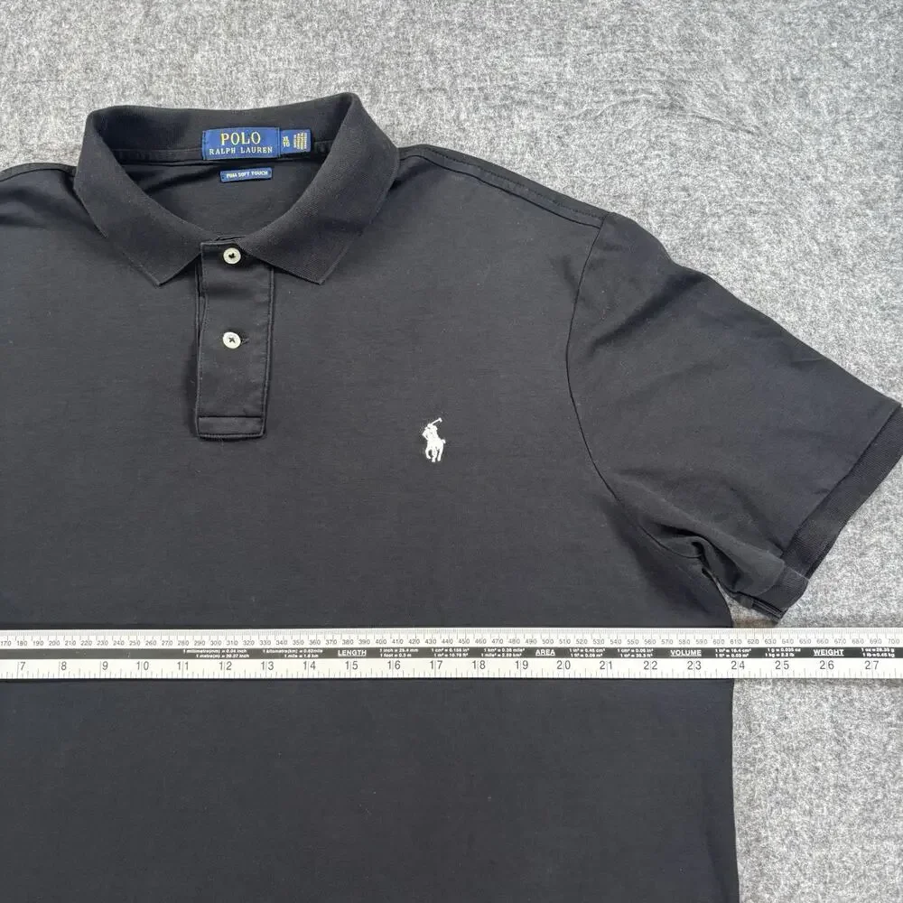Polo Ralph Lauren Pima Soft Touch Polo Shirt Black Men's Size XL